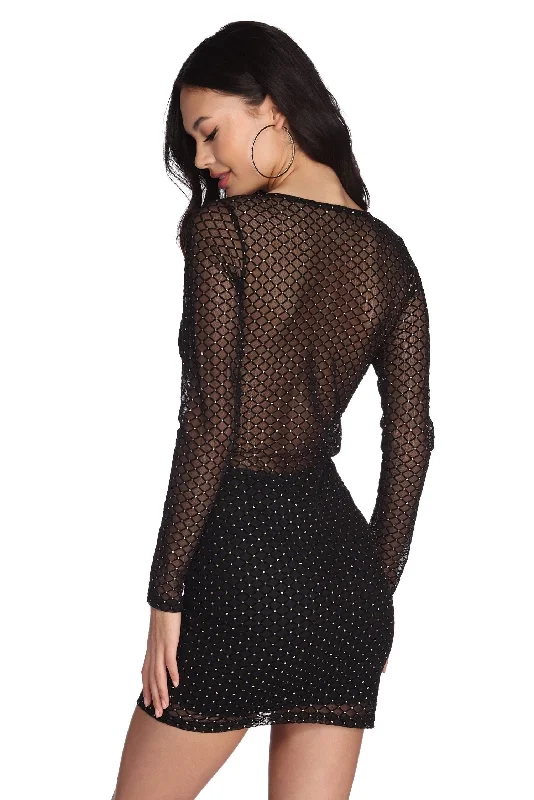 A Complete Mesh Mini Dress