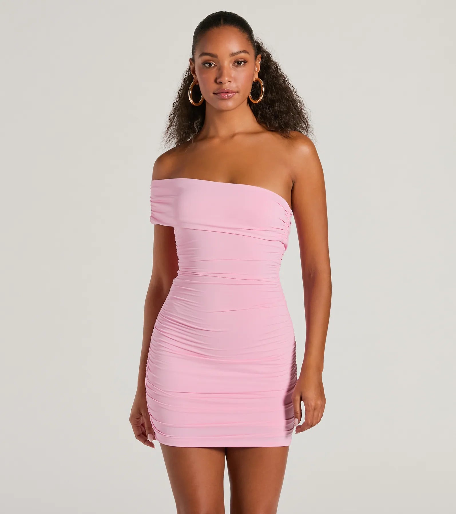 Gorgeous One Shoulder Bodycon Mini Dress