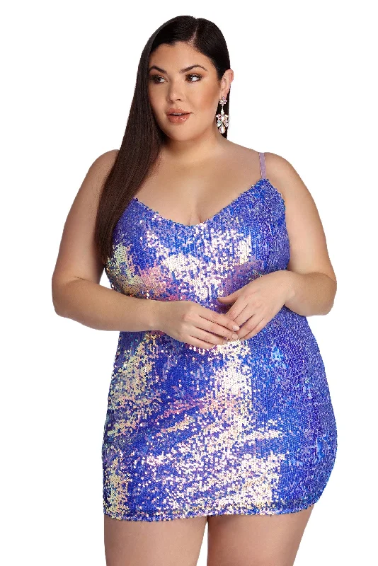 Plus Sequin Glam Mini Dress