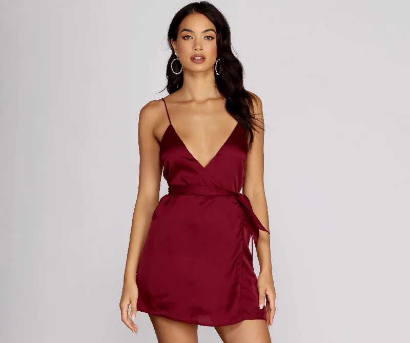 Simply Satin Tie-Waist Dress