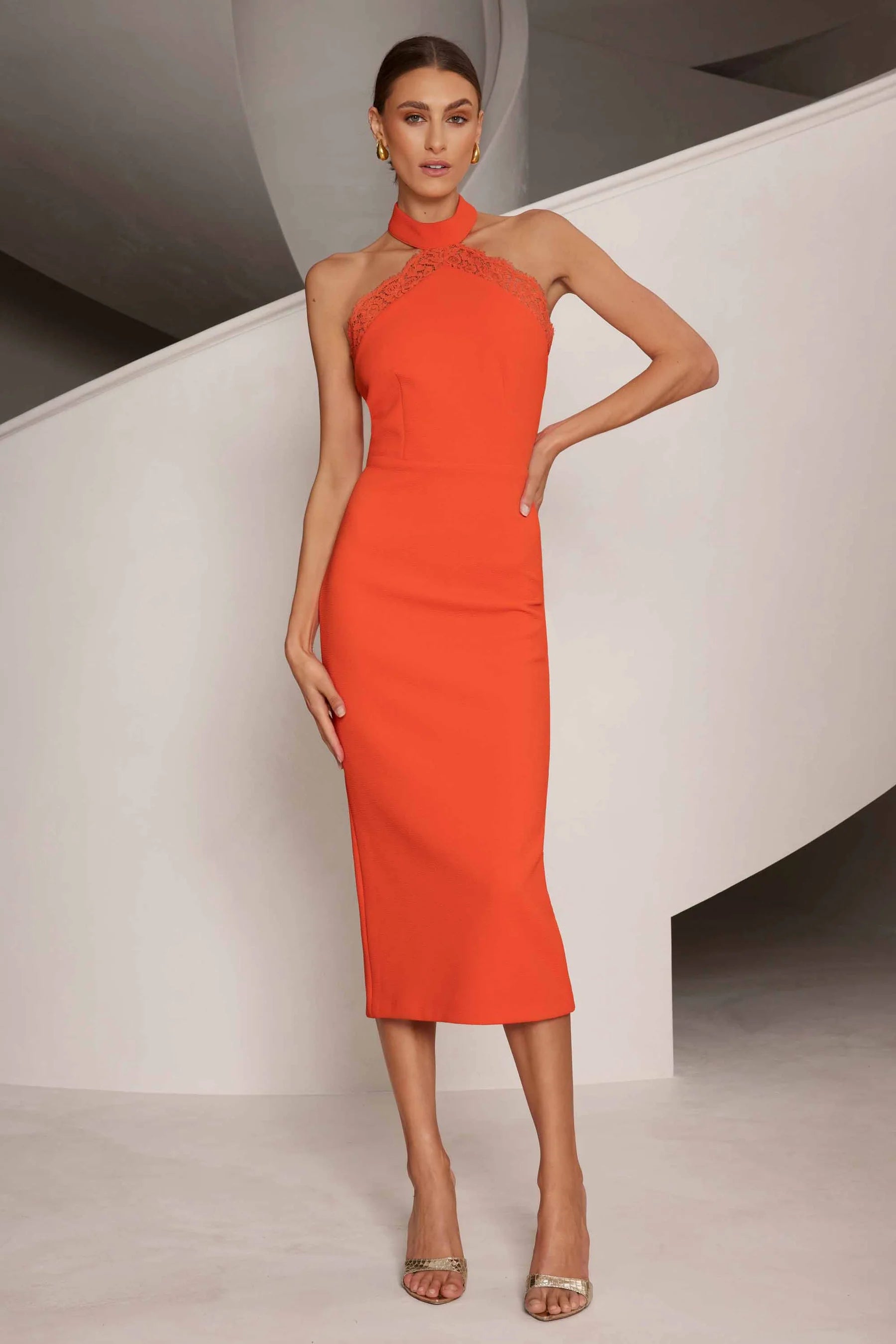 Elle Zeitoune Madeline Dress - Tangerine