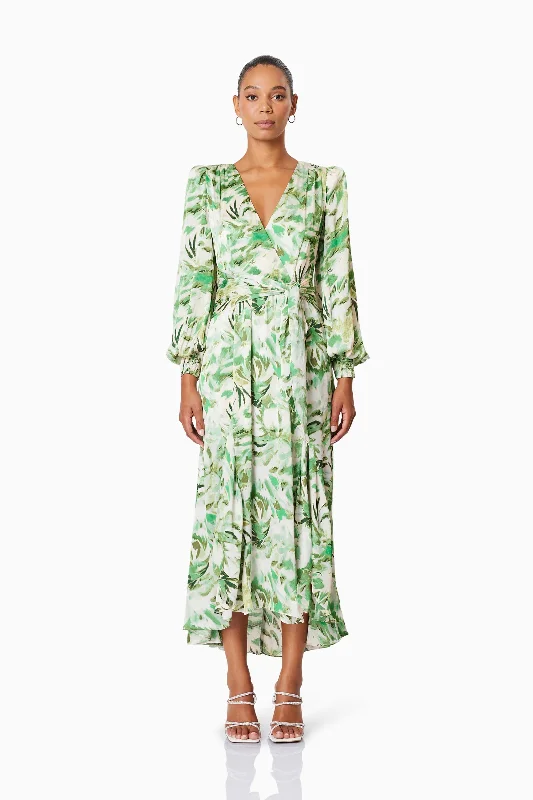 Elliatt Georgia Maxi Dress - Green Multi