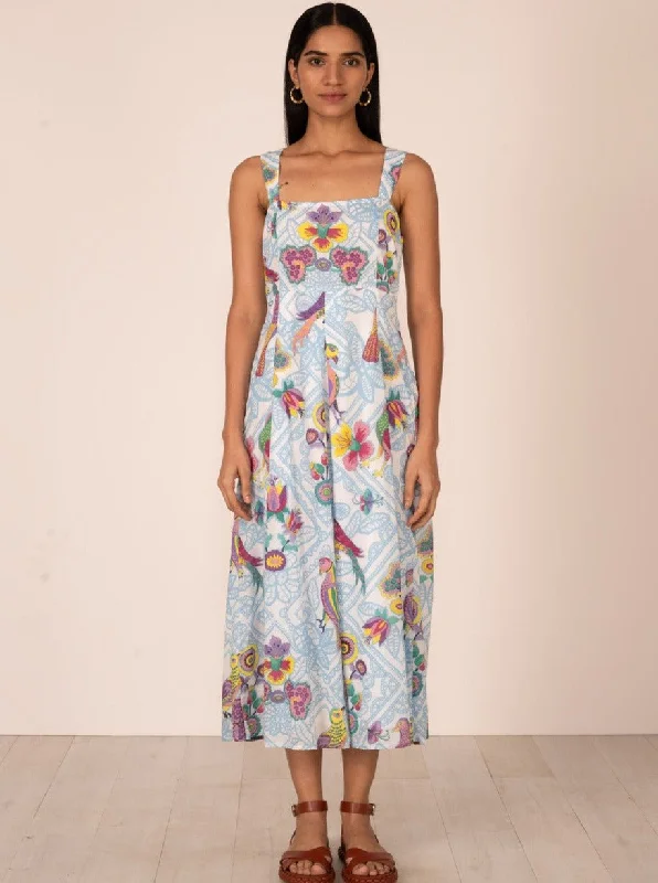 Ophelia Dress in Floral Sky