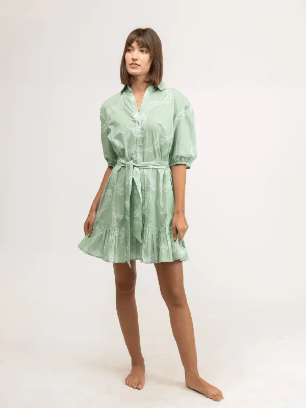 The Monica Dress | Marsh Green