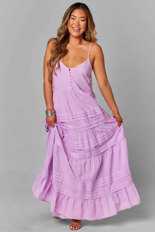 Jaxon Tiered Maxi Dress - Lavender