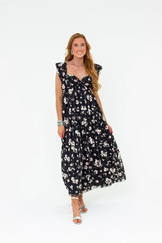 Lilly Sweetheart Neckline Maxi Dress - Flower Basket