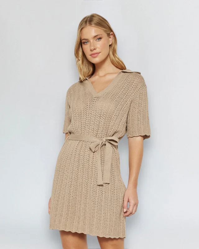 ASHLEIGH DRESS -BEIGE