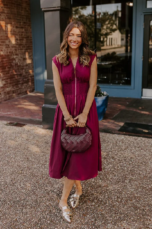 Chic Ensemble Midi in Wine