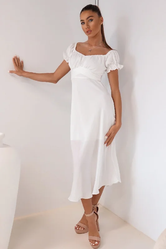 Claudia Midi Dress - White