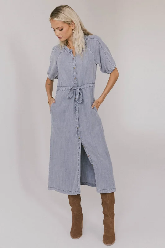 Marigold Denim Midi Dress