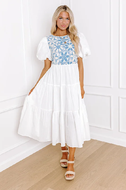 Southern Smiles Crochet Midi in Sky Blue