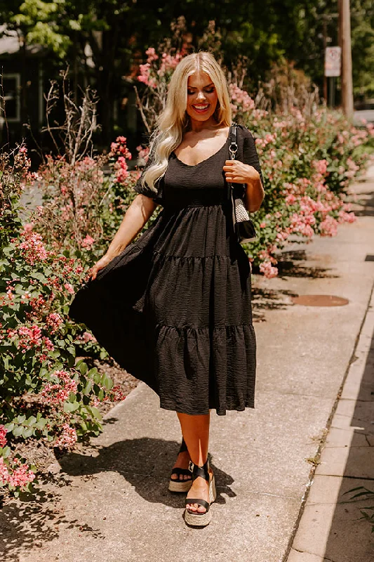 Sweet Aroma Midi in Black Curves