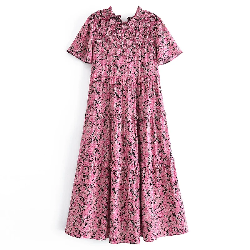 'Tinslee' Floral Smocked Tiered Dress