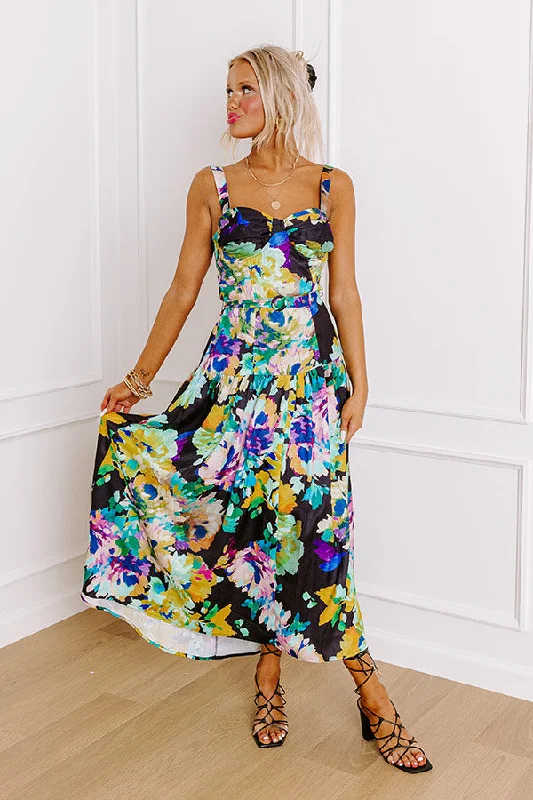 Twilight Toast Floral Midi