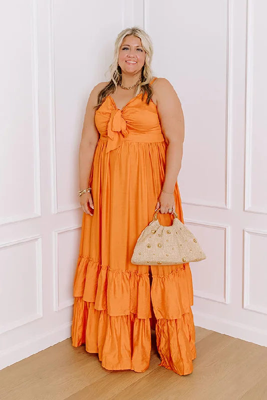 Coconut Grove Maxi Dress in Orange Curves