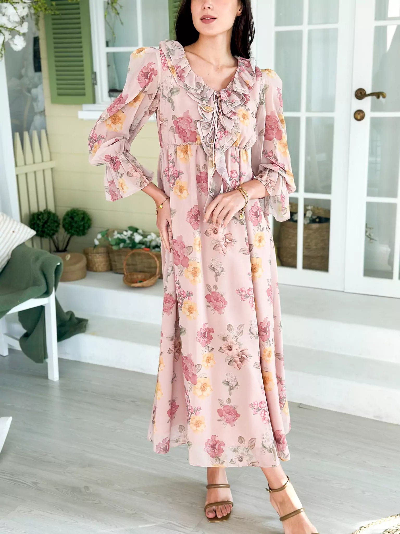 Emery Floral Long Dress