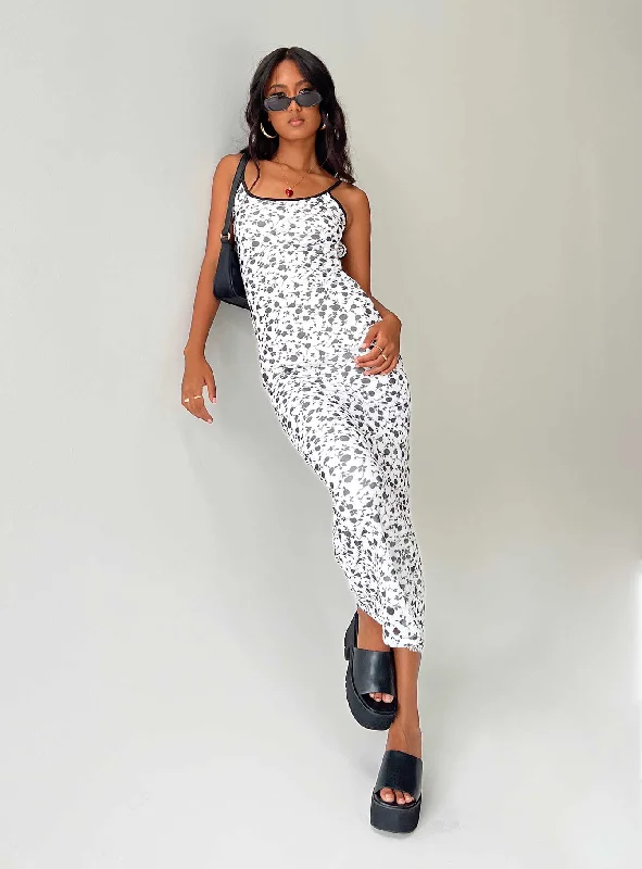 Knox Maxi Dress White / Black Floral