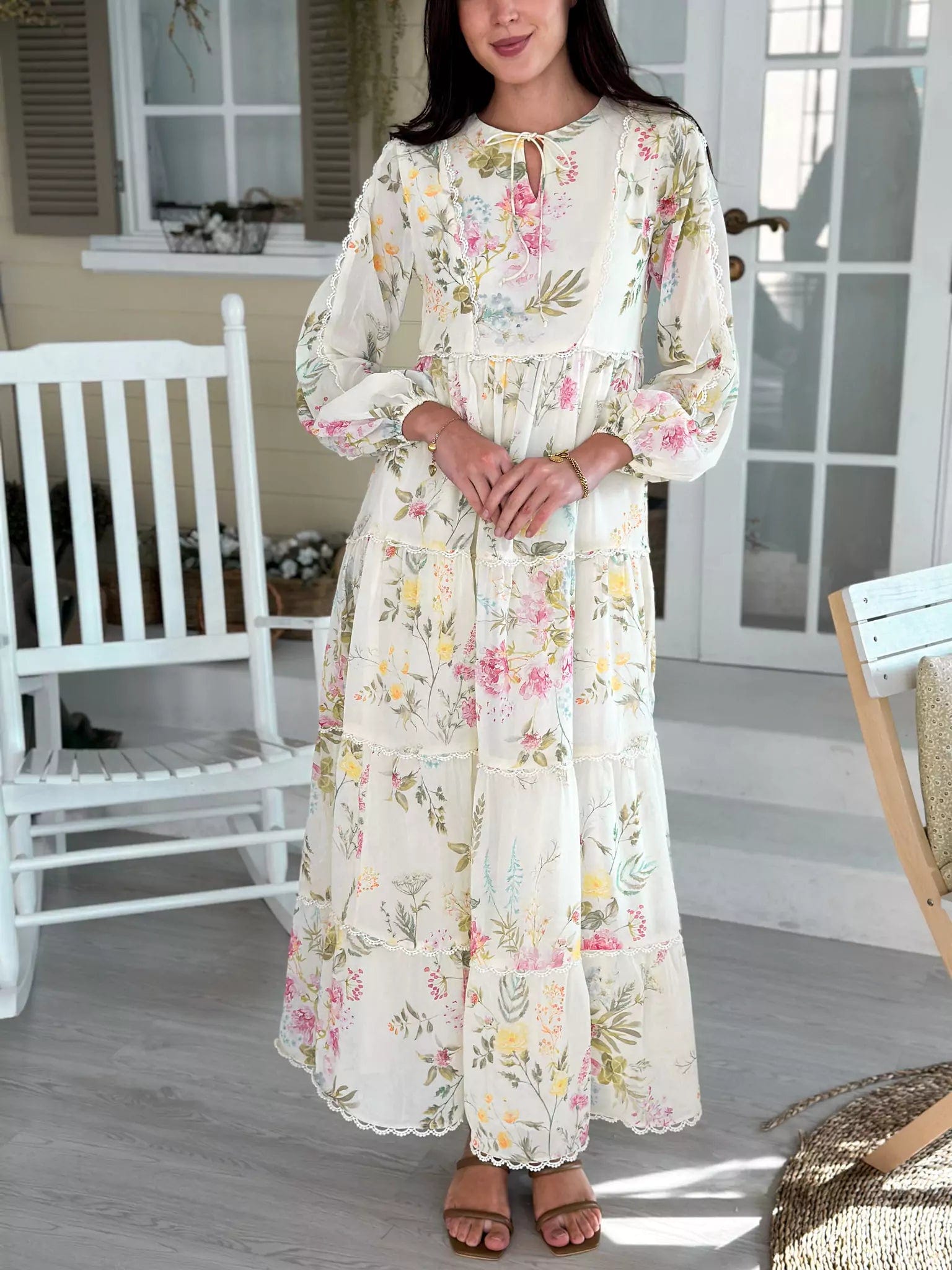 Savannah Floral Long Dress