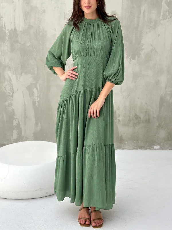 Virid Green Long Dress